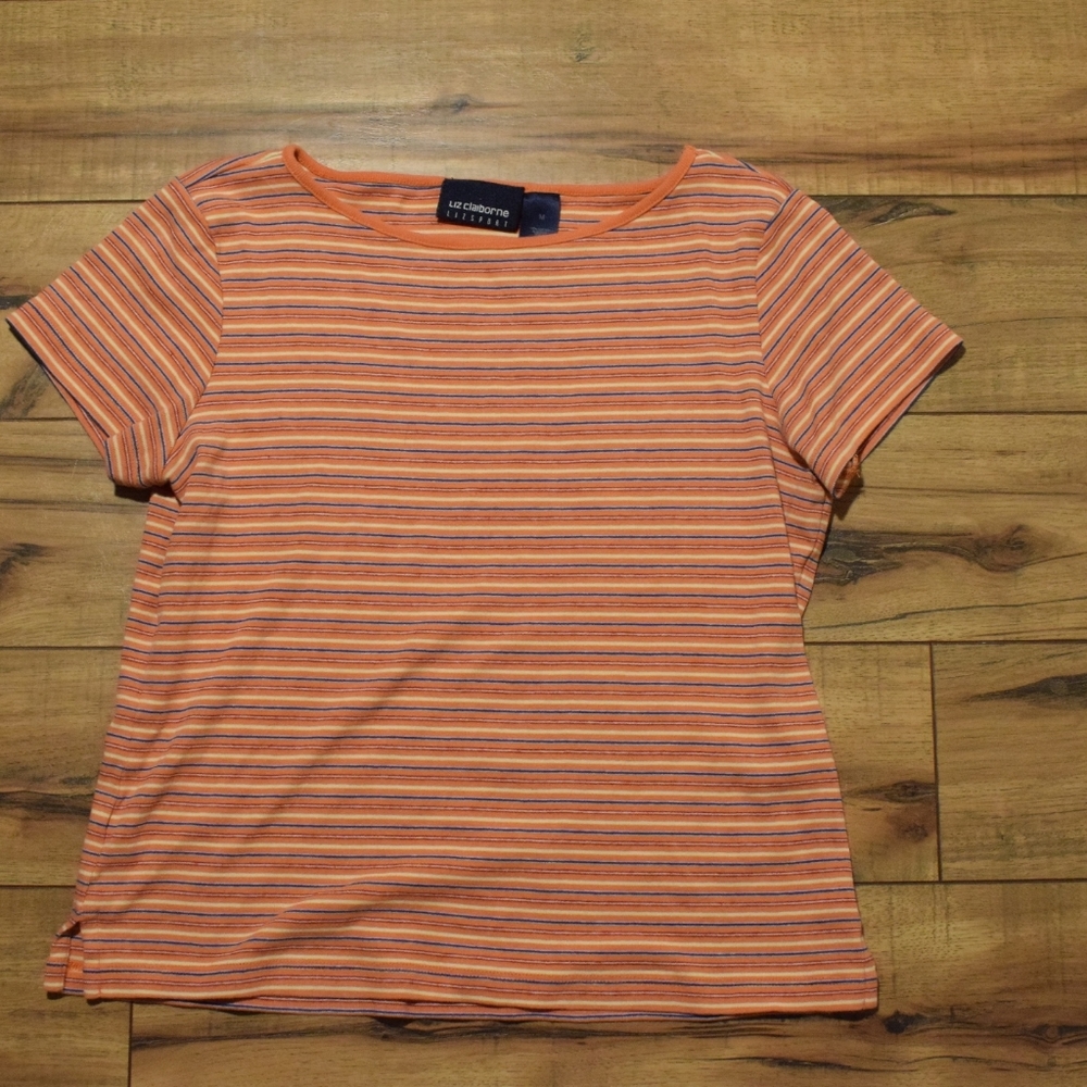 Orange stripped croptop